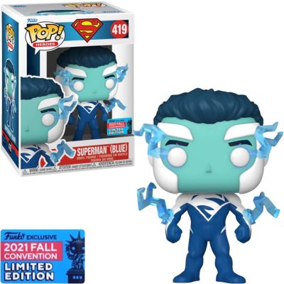 Funko Pop Superman Blue 419 - Heroes - 2021 Fall Convention Limited Edition
