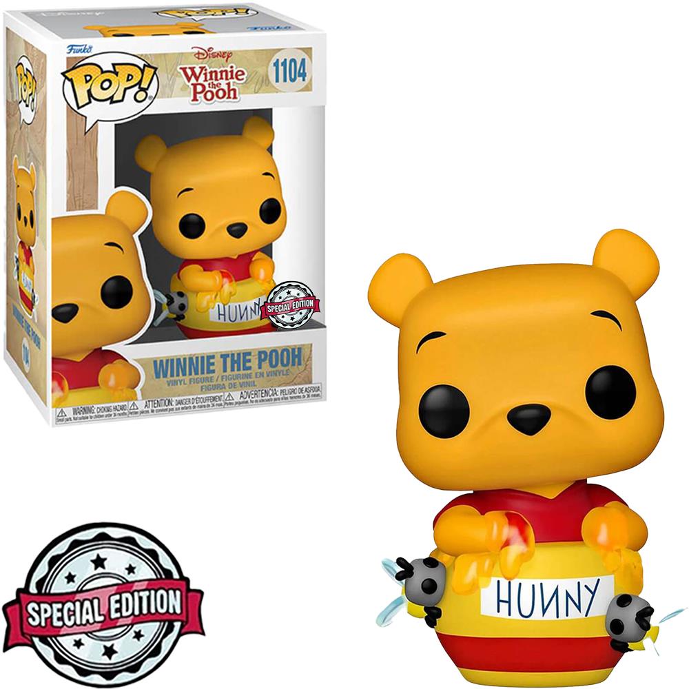 Funko Pop Ursinho Pooh Com Pote De Mel 1104 - Winnie The Pooh In Honey Pot - Disney - Special Edition