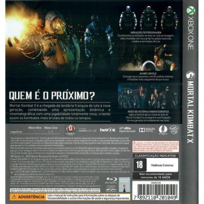 Mortal Kombat X Xbox One #3 (Jogo MÃdia FÃsica)