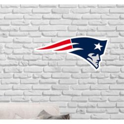 Placa Decorativa New England Patriots (30X14)