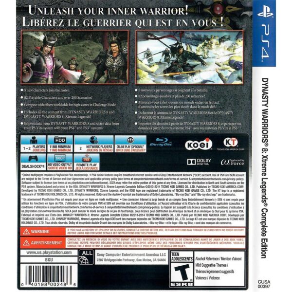 Xtreme Legends Dynasty Warriors 8 Complete Edition Ps4 (Jogo Mídia Física)