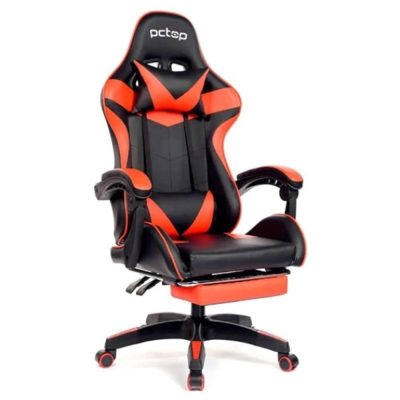 Cadeira Gamer Pctop Racer Com Descanso De Pe - Se1006e (Vermelha)
