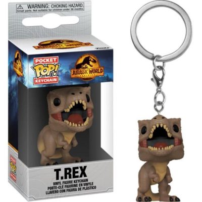 Chaveiro Funko Pop Dinossauro T-Rex (Pocket Keychain Jurassic World Dominion)