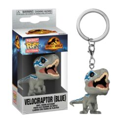 Chaveiro Funko Pop Dinossauro Velociraptor Blue (Pocket Keychain Jurassic World Dominion)