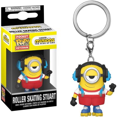 Chaveiro Funko Pop Roller Skating Stuart (Pocket Keychain Minions 2)