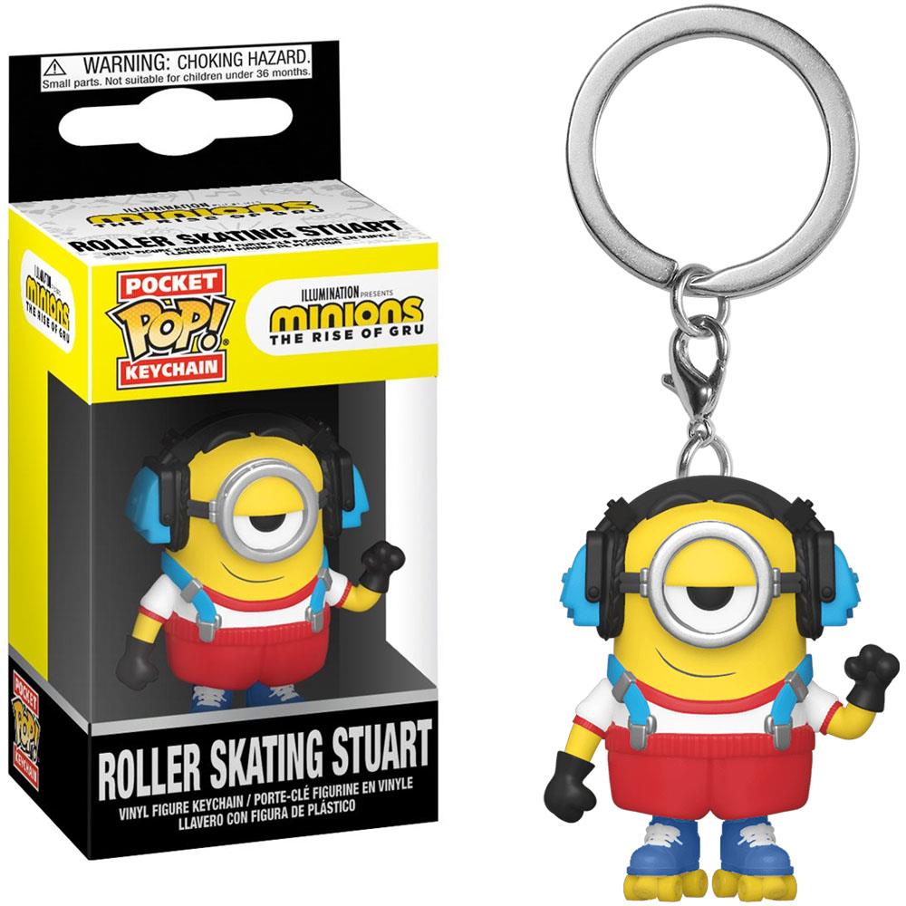 Chaveiro Funko Pop Roller Skating Stuart (Pocket Keychain Minions 2)