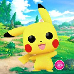 Funko Pop Pikachu 553 (Waving) (Flocked) (Pokemon) (Games) (Special Edtiion)