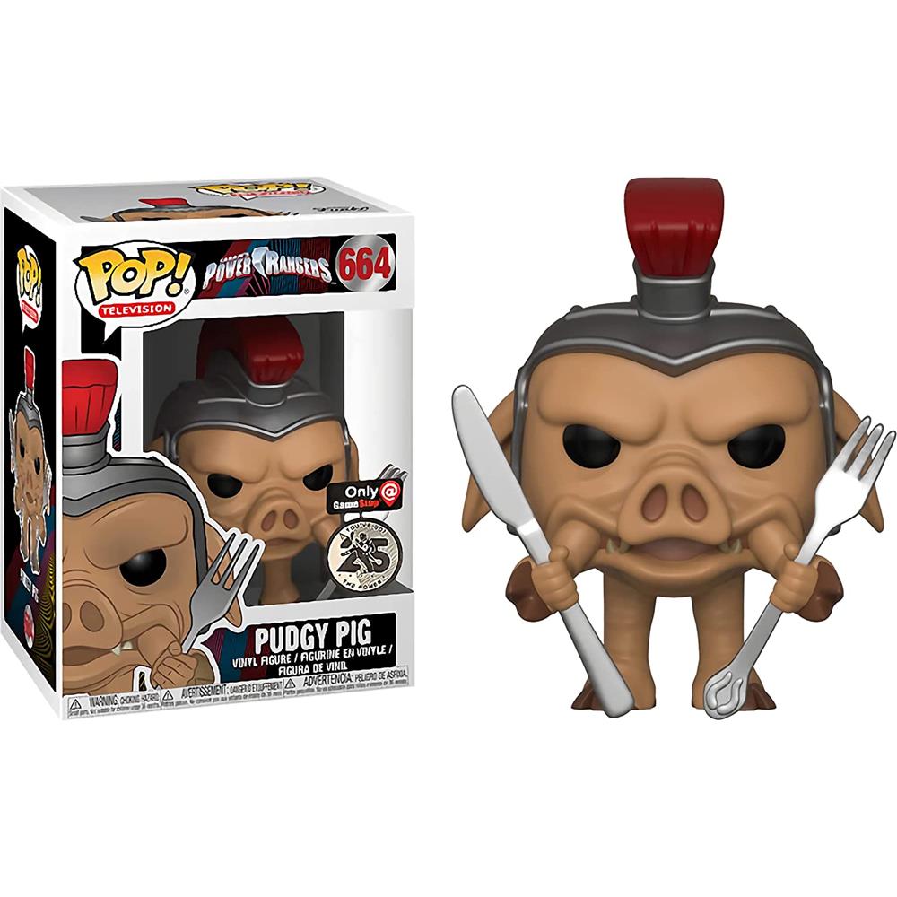 Funko Pop Pudgy Pig 664 (Monstro Porco) (Power Rangers 25Th Anniversary) (Television) (Only Gamestop)