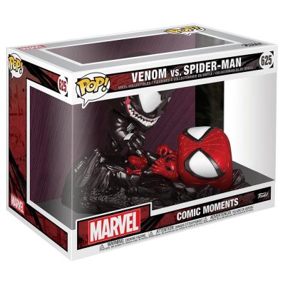 Funko Pop Venom Vs. Spider-Man 625 (Px Exclusive) (Metallic) (Vaulted) (Comic Moments) (Marvel)
