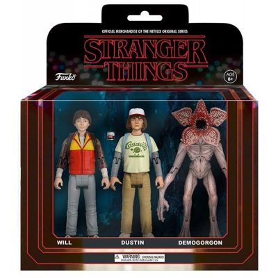 Funko Stranger Things 3-Pack - Action Figure Will, Dustin, Demogorgon