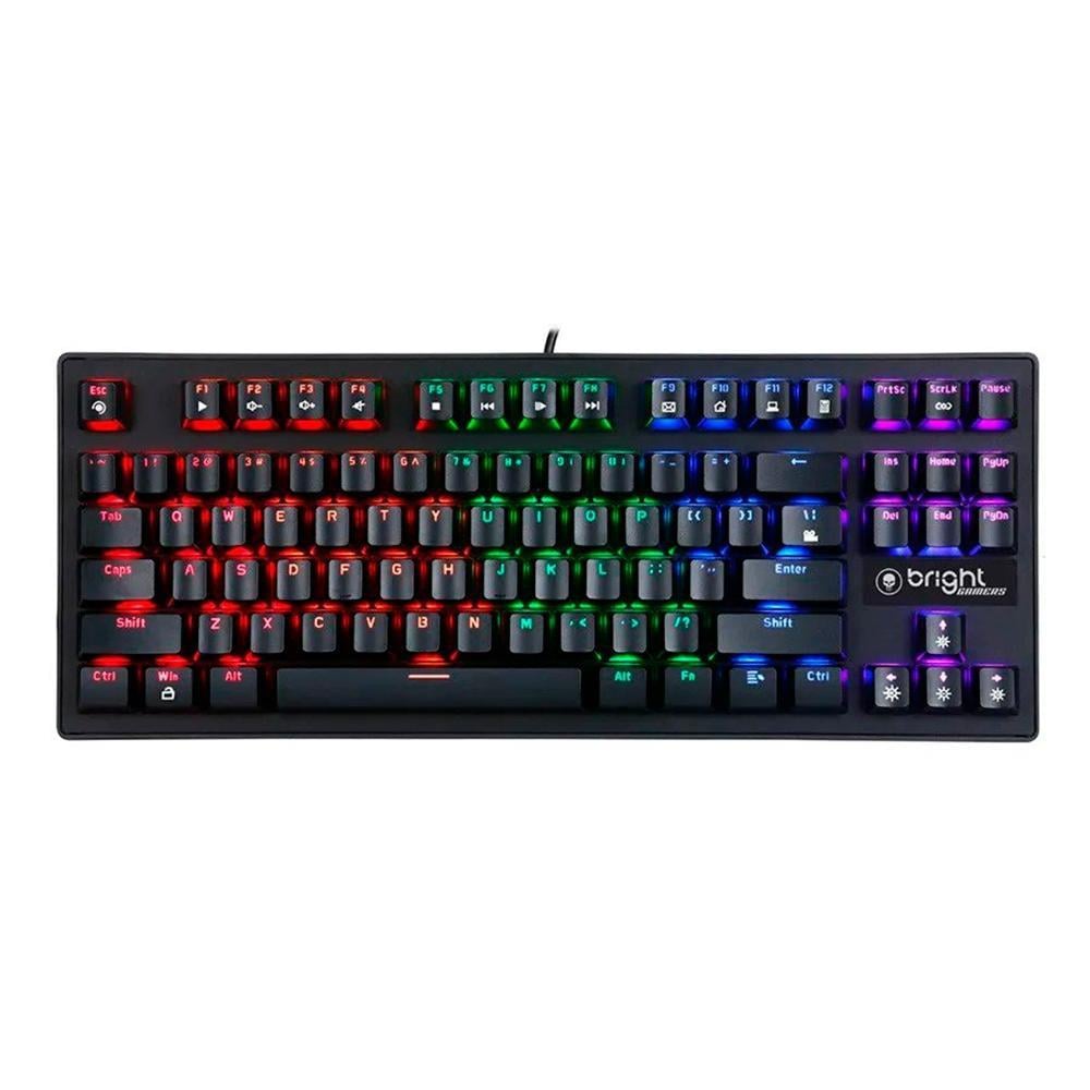 Teclado Mecânico Gamer Bright Compact, Led, Switch Blue, Us - Gtc559
