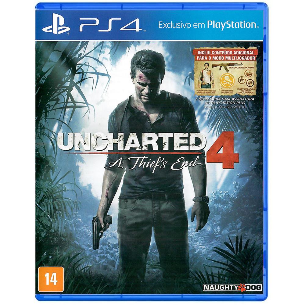 Jogo Original Ps4 Midia Fisica Uncharted 4