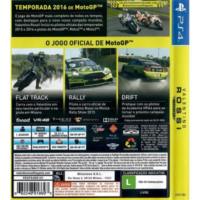 Valentino Rossi The Game Ps4 #1 - Jogo MÃdia FÃsica -