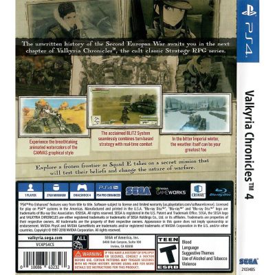 Valkyria Chronicles 4 Ps4 (Jogo Mídia Física) (Seminovo)