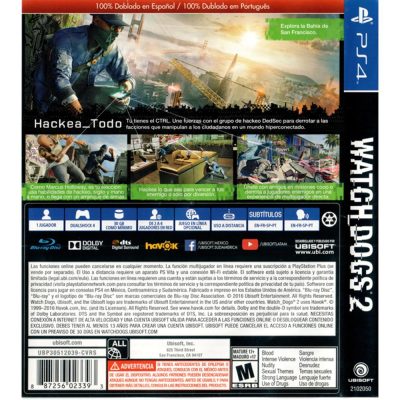 Watch Dogs 2 Ps4 - Jogo Mídia Física - Seminovo