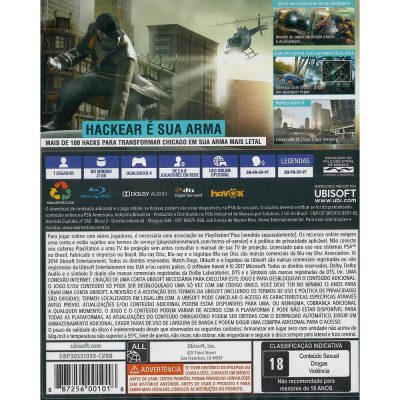 Watch Dogs Playstation Hits Ps4 - Jogo MÃdia FÃsica