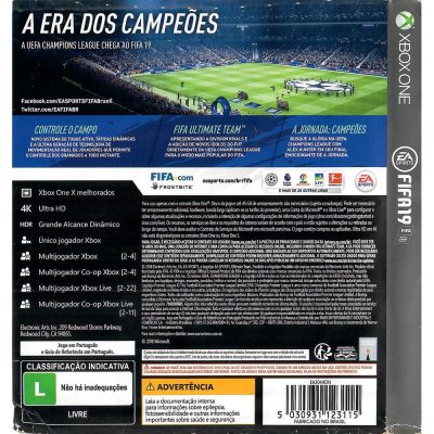 Fifa 19 Xbox One #4 (Jogo MÃdia FÃsica)