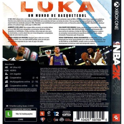 Nba 2K22 Xbox One (Jogo Mídia Física)