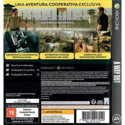 A Way Out Xbox One (Jogo Mídia Física)