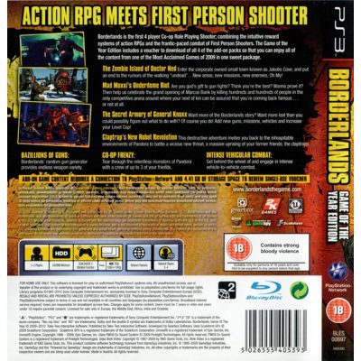 Borderlands Game Of The Year Edition Ps3 (Goty) (Jogo Mídia Física) (Playstation 3)