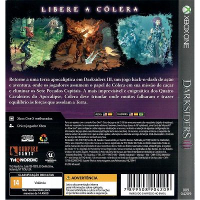 Darksiders Iii Xbox One (Jogo MÃdia FÃsica)