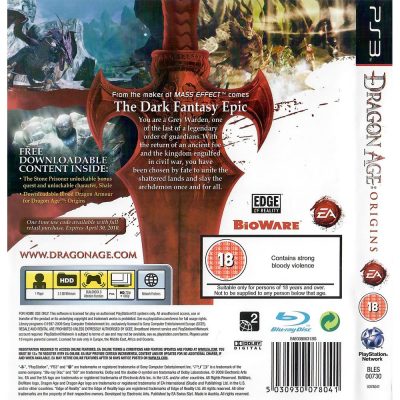 Dragon Age Origins Ps3 (Jogo Mídia Física) (Playstation 3)