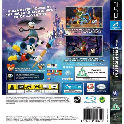 Epic Mickey 2 The Power Of Two Ps3 (Jogo Mídia Física Playstation 3)