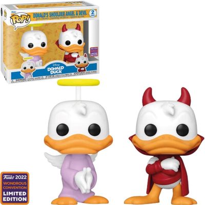 Funko Pop Donald's Shoulder Angel & Devil 2 Pack (Pato Donald) (Disney) (2022 Wondrous Convention Limited Edition)