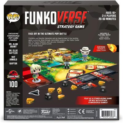 Funko Pop Funkoverse Strategy Game Jurassic Park Base Set (Com 4 Miniaturas)