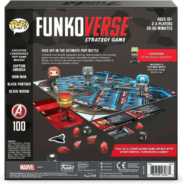 Funko Pop Funkoverse Strategy Game Marvel 100 4-Pack Base Set (Chase) (Com 4 Miniaturas)