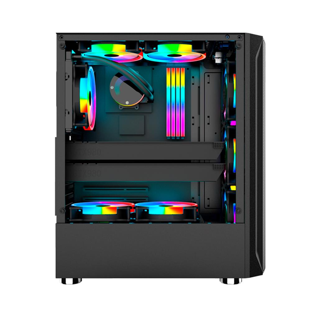Gabinete Gamer Gb1706 Com 3 Fans Rgb Inclusas - Hayom