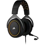 Headset Gamer Corsair Hs60 Pro Surround 7.1 Preto/Amarelo Drivers 50Mm Ca-9011214-Na (Novo)