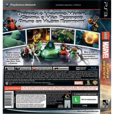 Lego Marvel Super Heroes Ps3 (Jogo Mídia Física Playstation 3)
