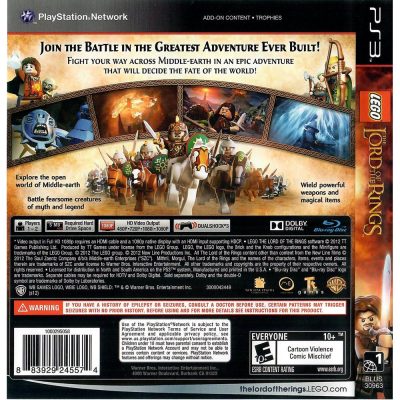 Lego The Lord Of The Rings Ps3 (Jogo Mídia Física) (O Senhor Dos Anéis)