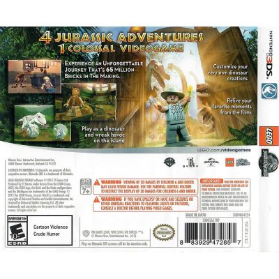 Lego Jurassic World Nintendo 3Ds (Jogo MÃdia FÃsica)