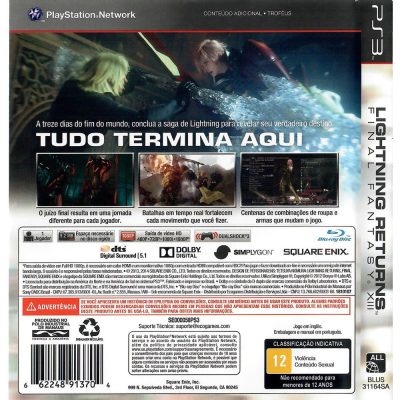 Lightning Returns Final Fantasy Xiii Ps3 (Jogo Mídia Física Playstation 3)