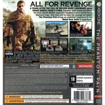 Metal Gear Solid V The Phantom Pain Xbox One (Jogo Mídia Física)