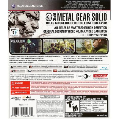 Metal Gear Solid Hd Collection - Ps3 #1 (Com Detalhe)