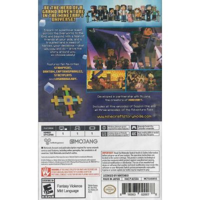 Minecraft Story Mode The Complete Adventure Nintendo Switch