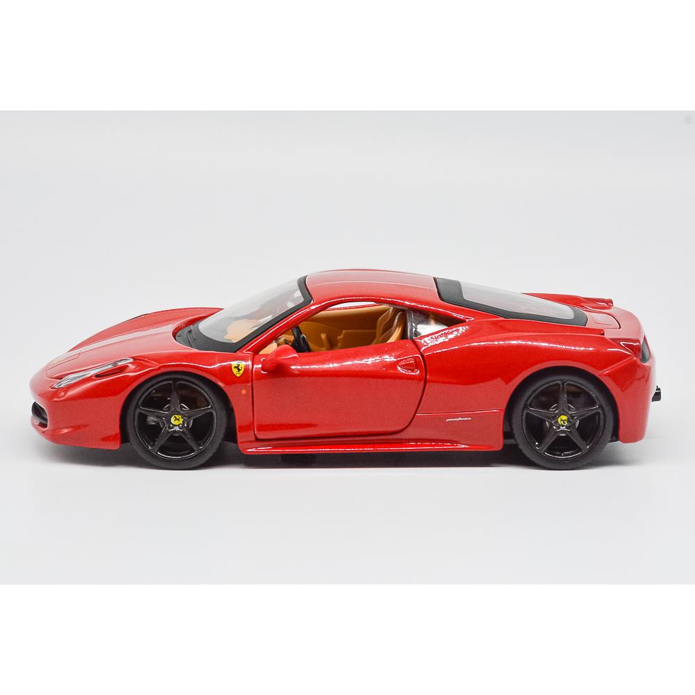 Miniatura Carro Ferrari 458 Itália (2009) (Vermelha) – Maisto (1:24) (Seminovo)