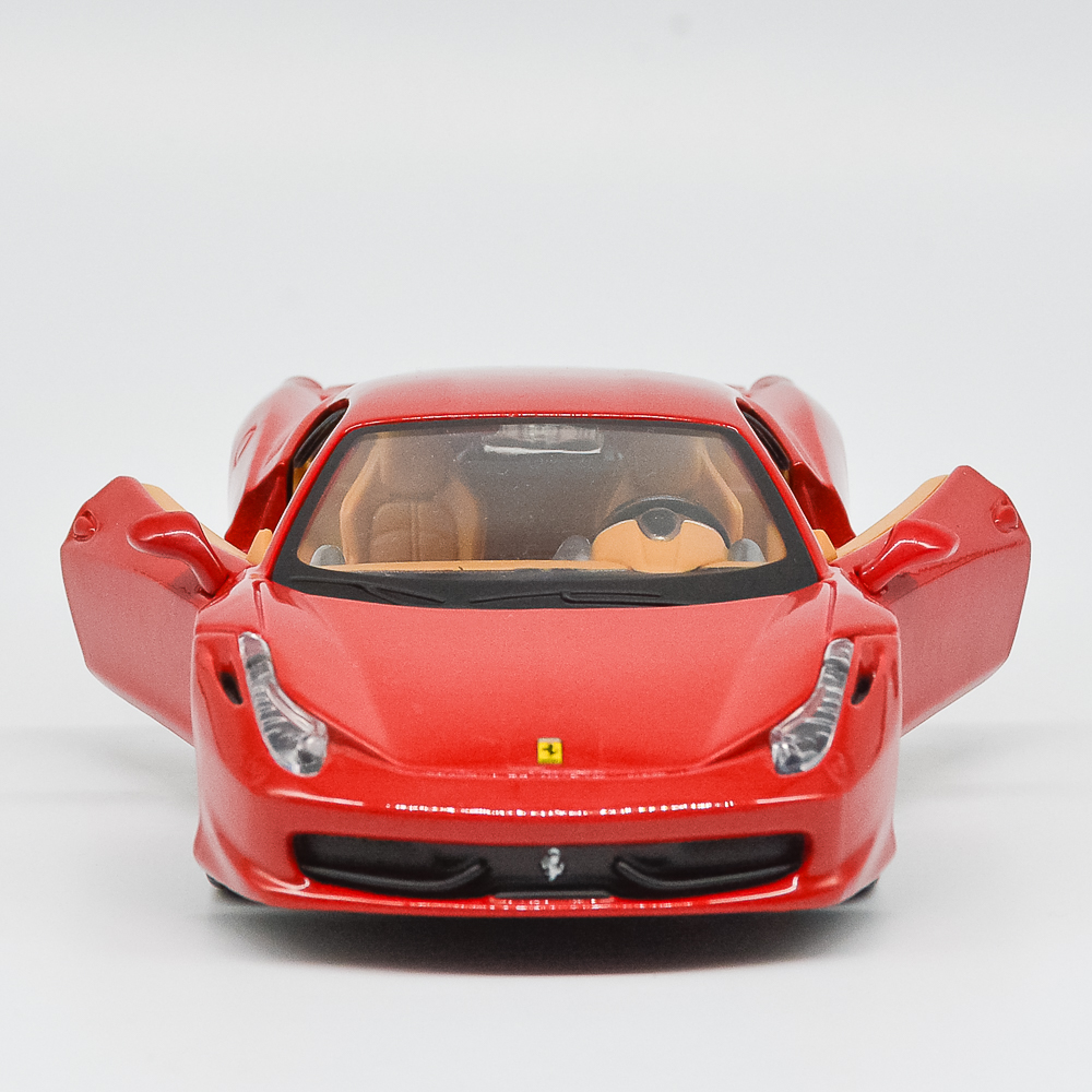 Miniatura Carro Ferrari 458 Itália (2009) (Vermelha) – Maisto (1:24) (Seminovo)