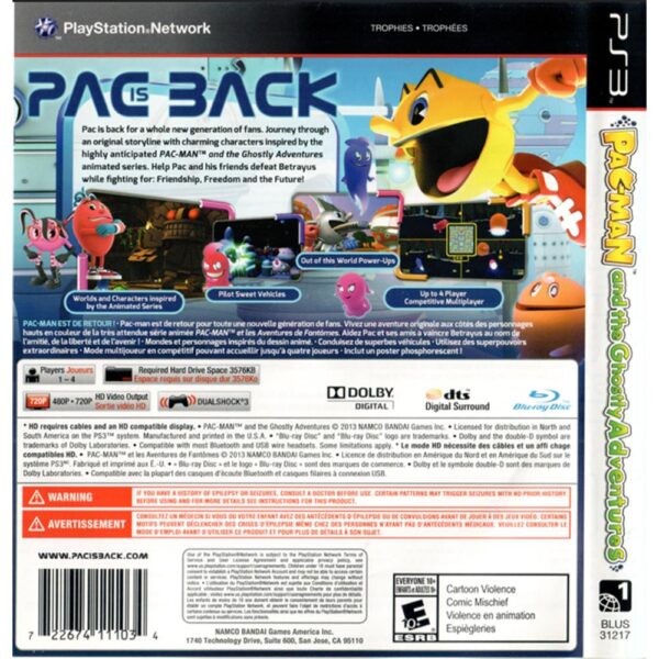 Pac-Man And The Ghostly Adventures Ps3 (Jogo Mídia Física) (Playstation 3)