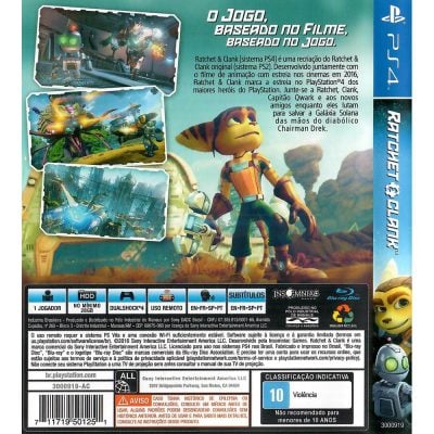 Ratchet E Clank Ps4