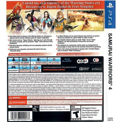 Samurai Warriors 4 Ps4