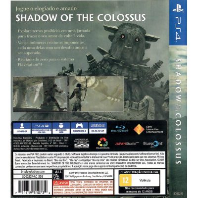 Shadow Of The Colossus Ps4 (Jogo Mídia Física)