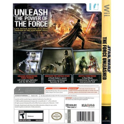 Star Wars The Force Unleashed Nintendo Wii #1 (Jogo MÃdia FÃsica)
