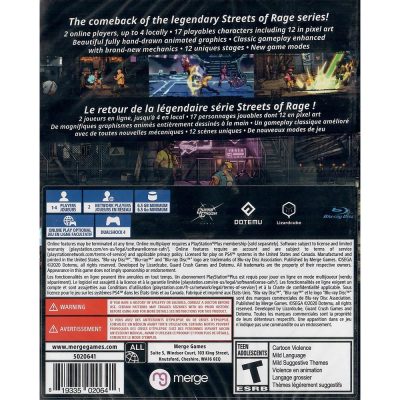 Streets Of Rage 4 Ps4 (Chaveiro + Art Booklet) (Jogo Mídia Física)