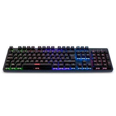 Teclado Gamer Mecânico Multilaser Gk-500, Led Rainbow, Switch Blue, Abnt2, Black, Tc257