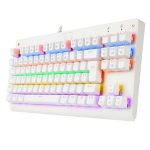 Teclado Gamer Mecânico Redragon Dark Avenger Lunar K568w-R, Rainbow, Switch Black, Abnt2, White Teclado Gamer Mecânico Redragon Dark Avenger Lunar K568w-R, Rainbow, Switch Black, Abnt2, White