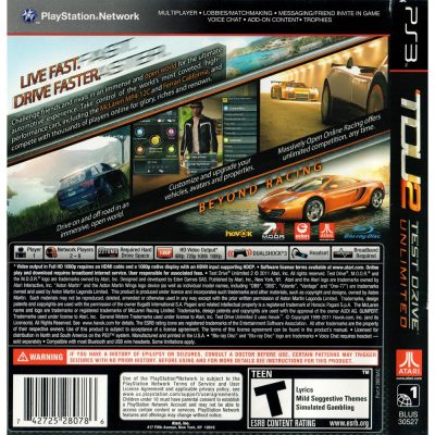 Test Drive 2 Unlimited Ps3